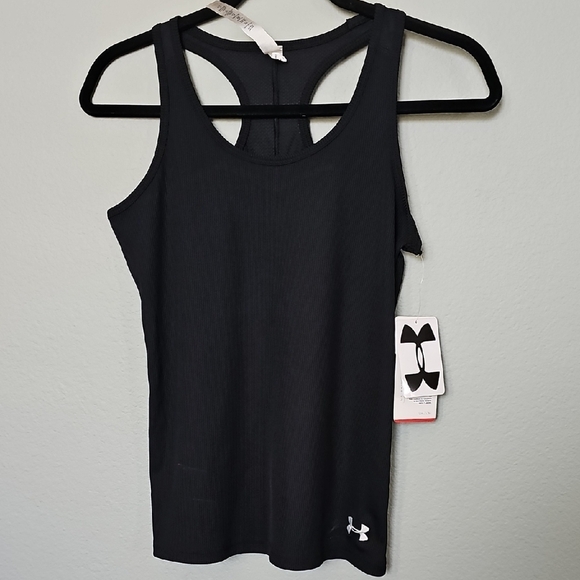 Under Armour Black Exercise Workout Racerback Tank Youth XL NWT - Picture 1 of 8